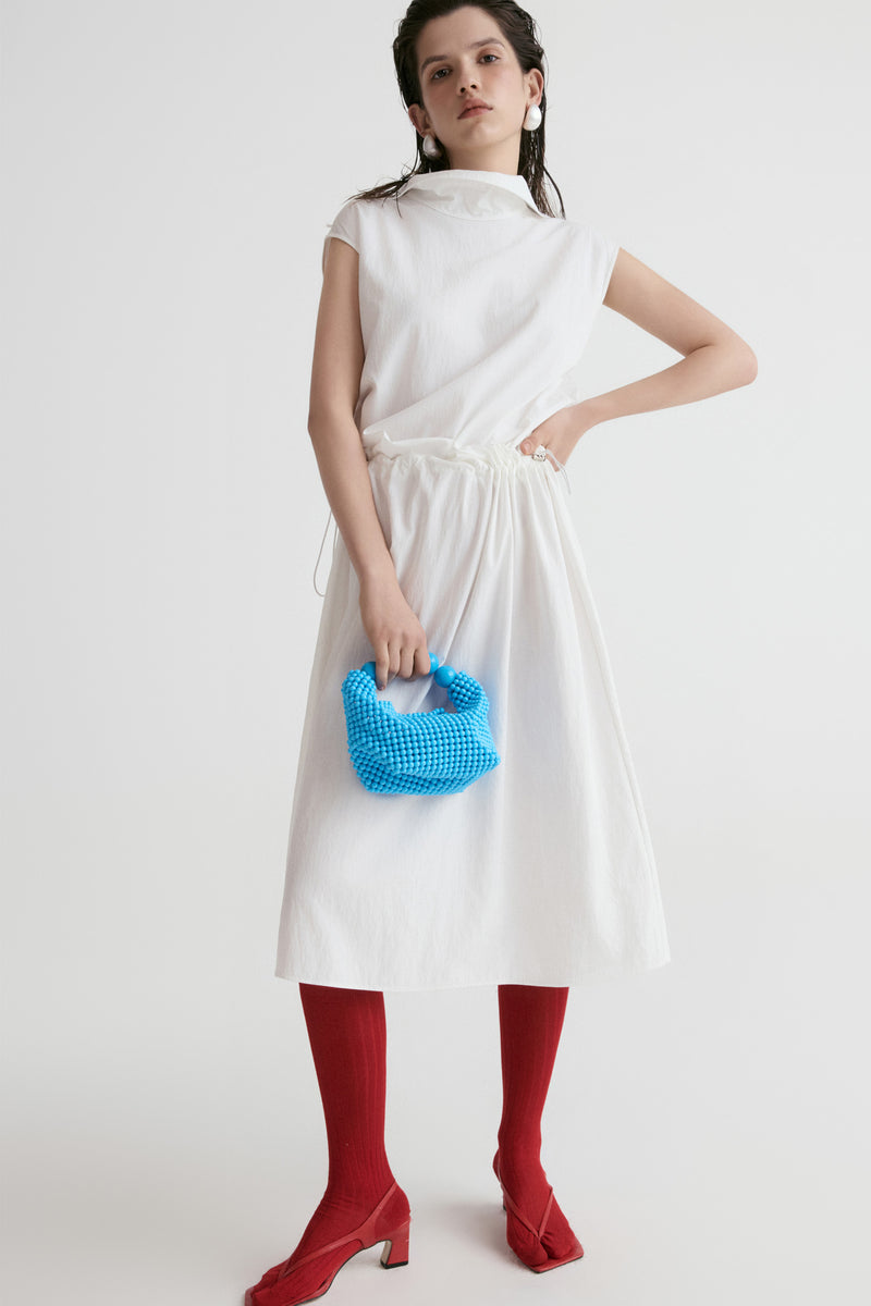 Amalfi Elasticated Dress-White