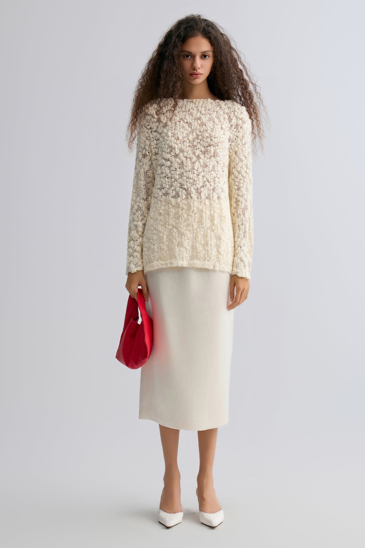 Nimbus Satin Skirt Pearl