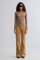 Corduroy Flared Trousers Sand
