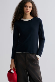 Cloudlike Knit Soft Crewneck Ink Blue