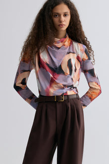 Verve Cowl Jersey Top Mauve