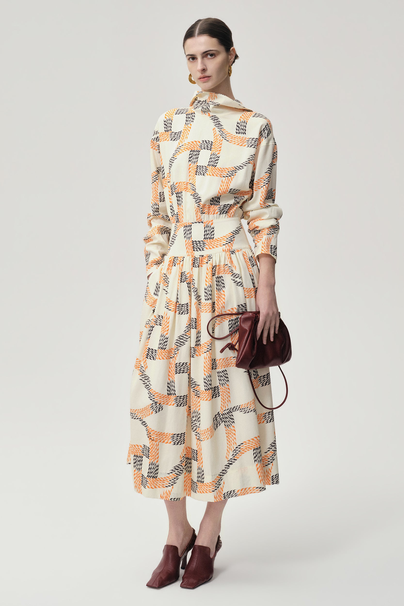 Printed Trompe-L'Ceil Dress Multi