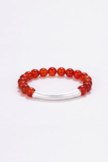 Magma carnelian and silver bracelet
