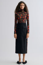 Deconstructed Printed Wool Dress