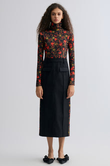 Deconstructed Printed Wool Dress