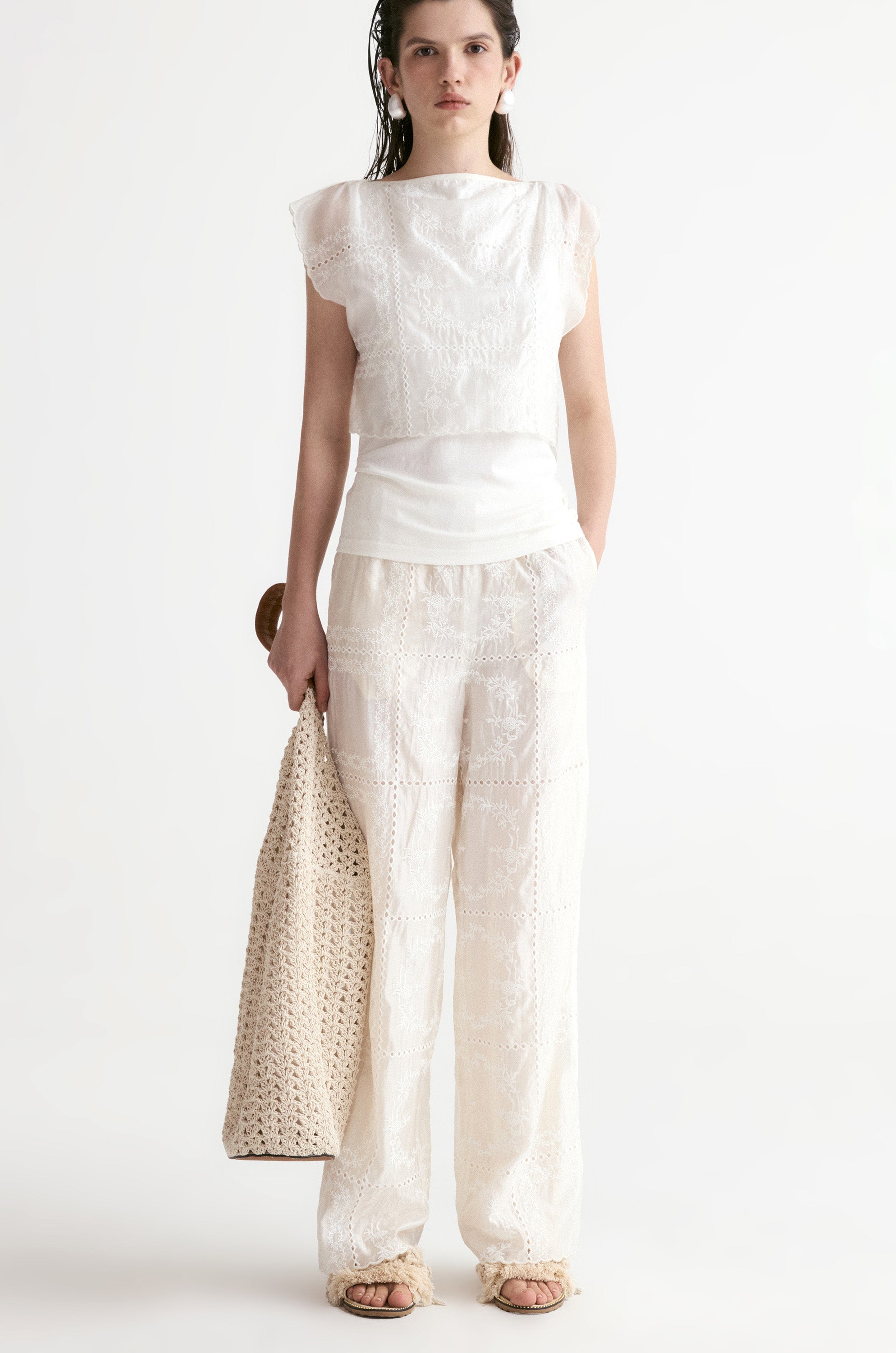 Cutwork Embroidery Trousers