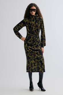 Velvet Printed Dress