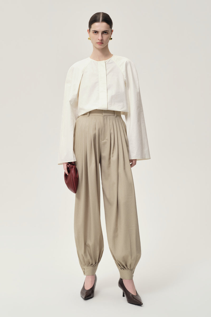 Balloon Pleat Trousers Fossil