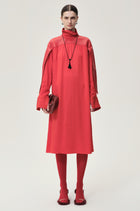Leather Gathered Dress Grenadine