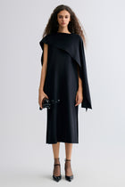 Opera Cape Maxi Dress Black