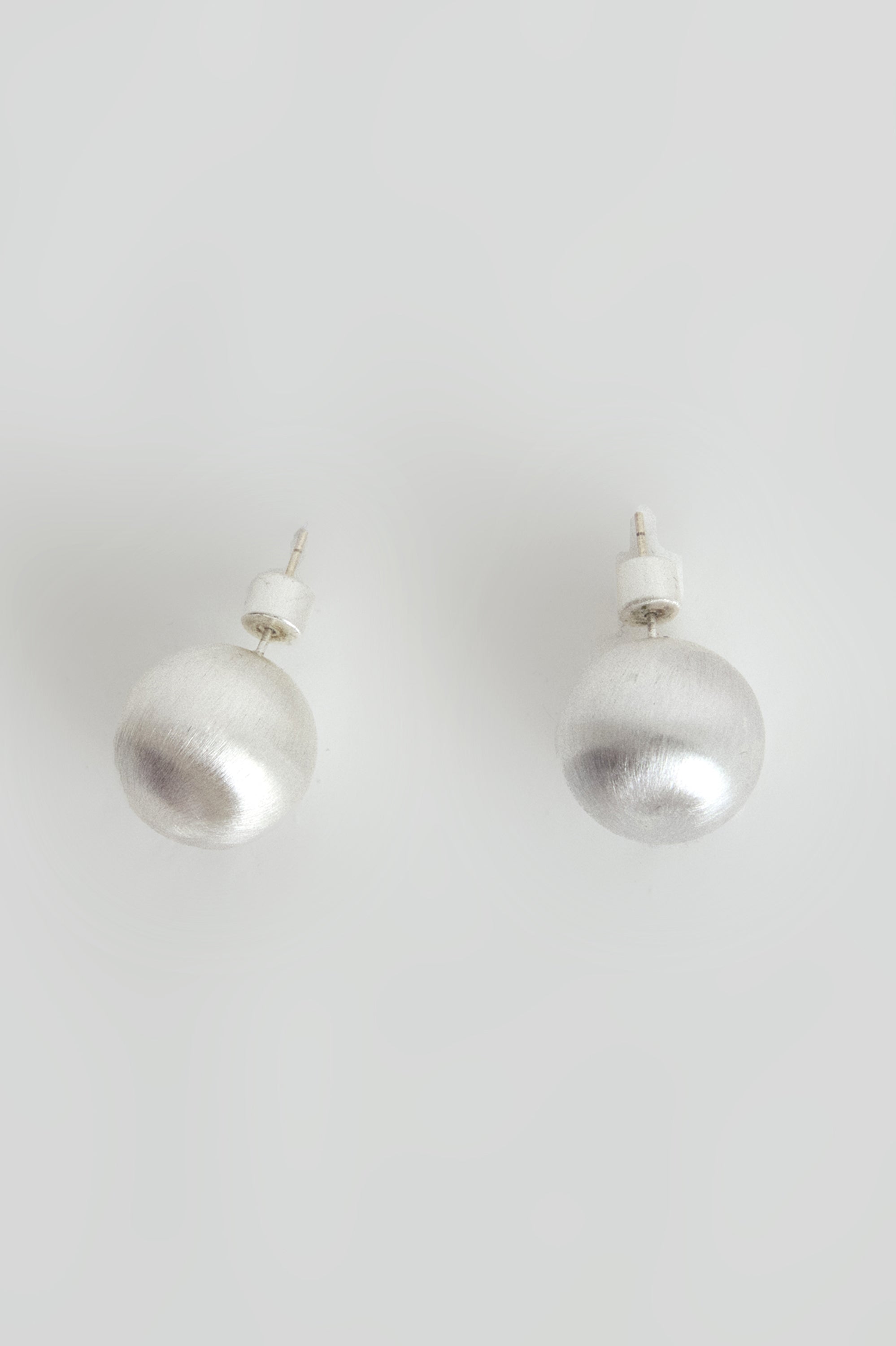 Large Silver Pearl Earrings