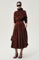 Brushed Trompe-l'œil Dress Cranberry