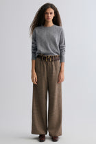Check Wide-leg Trousers