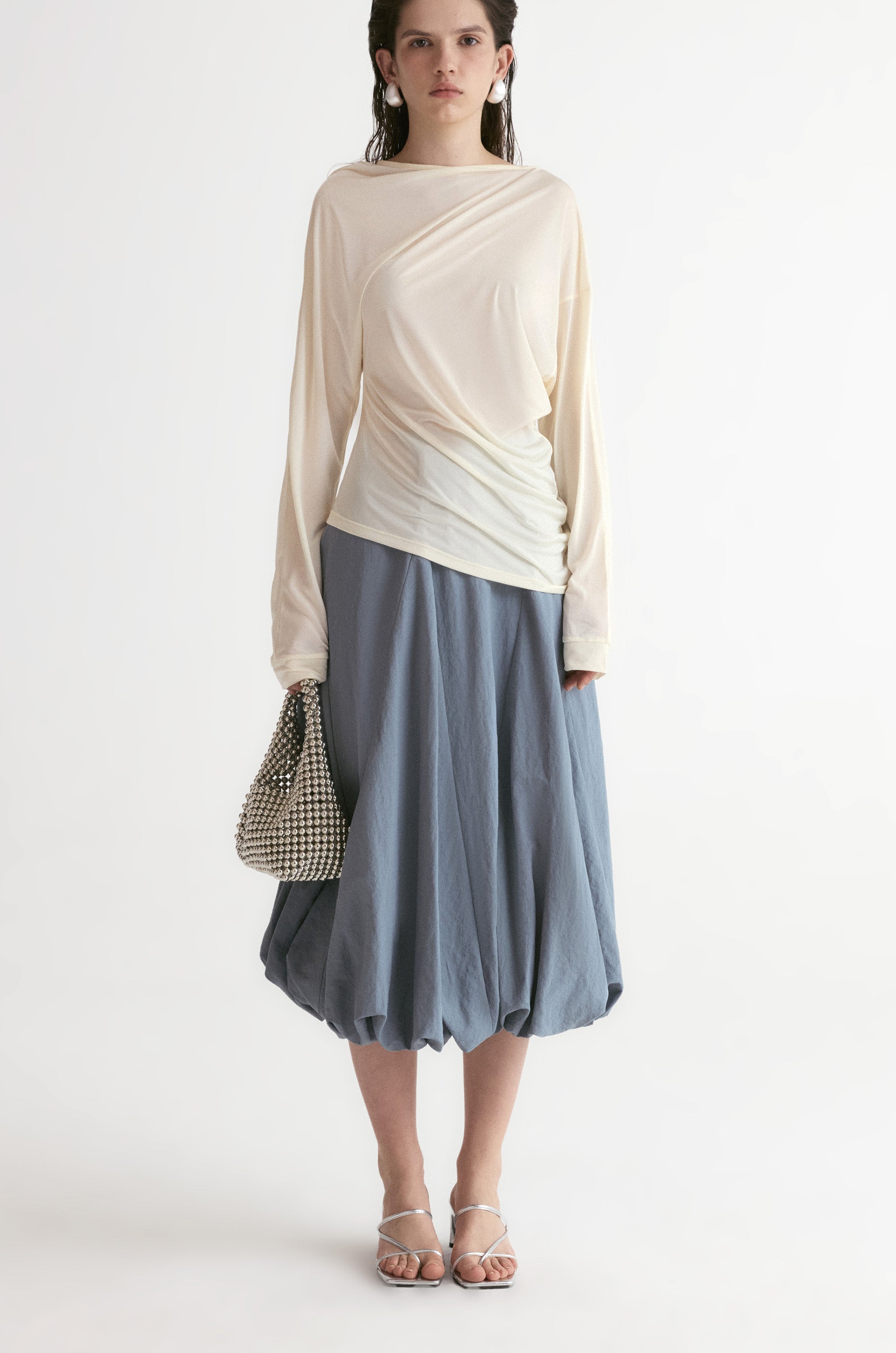 Amalfi Ballon Skirt-Ultimate Gray