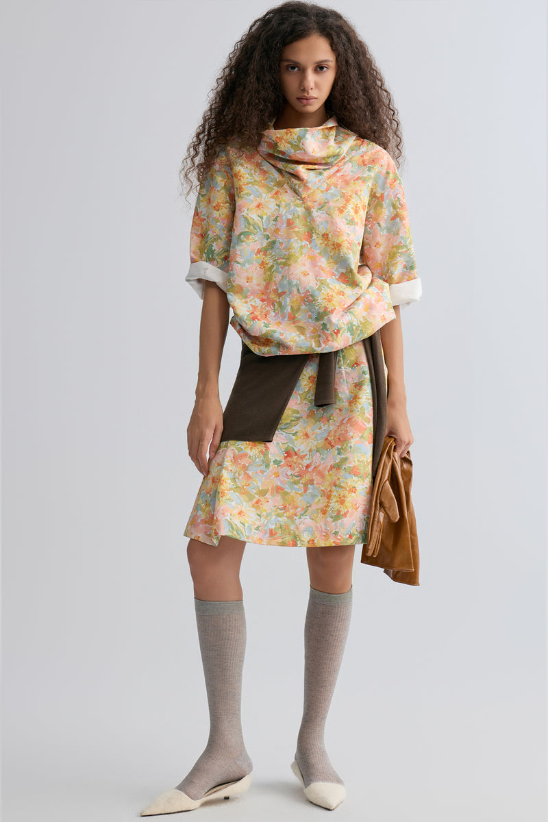 Floral Print Skirt