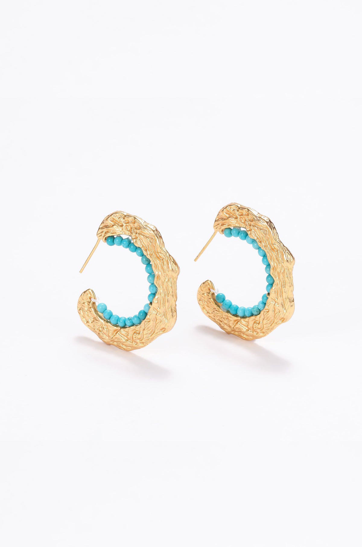 Azul 14-karat gold turquoise earrings
