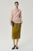 BOUCLÉ Mohair Midi Skirt Olive