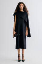 Opera Cape Maxi Dress Black