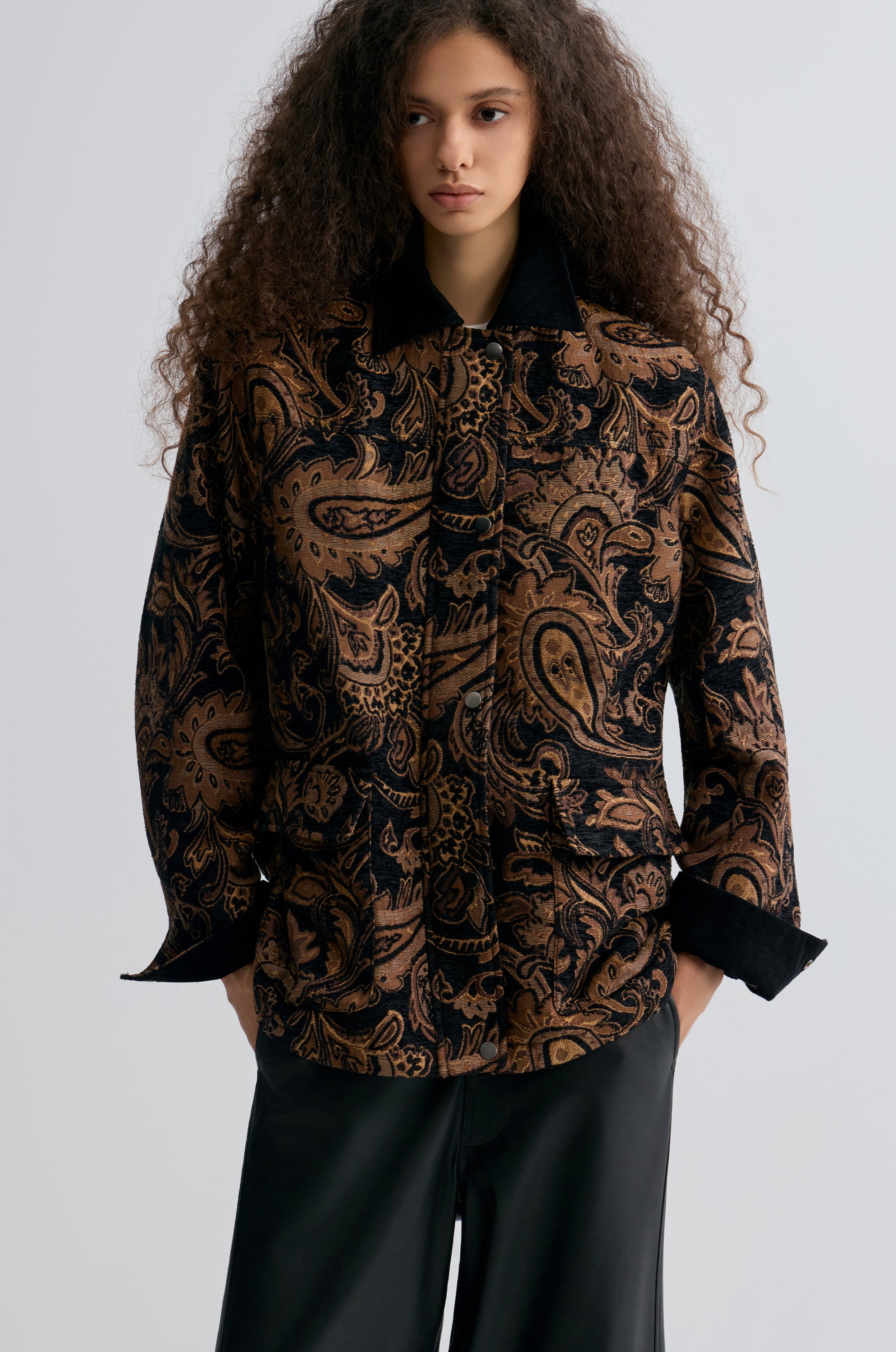 Paisley-print Jacquard Jacket