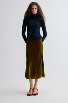 Velvet Mermaid Skirt Antique Gold-tone