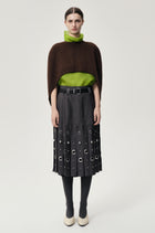 Opera Double-faced  Wool Cape Top Chocolate Brown