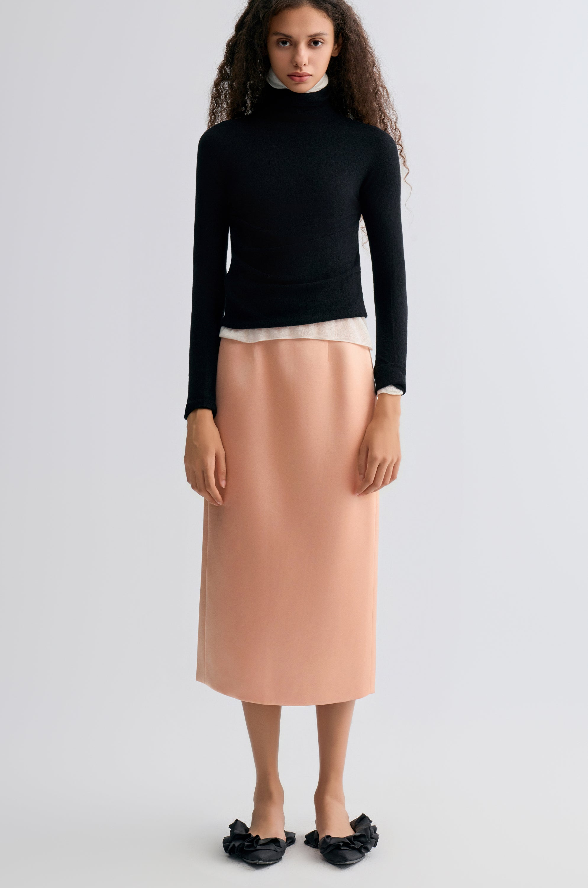 Wholegarment Fine Turtleneck Black