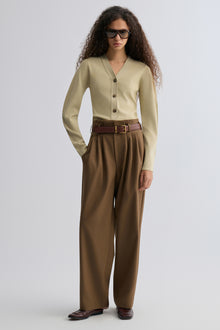 Relaxed Gabardine Trousers Pepper