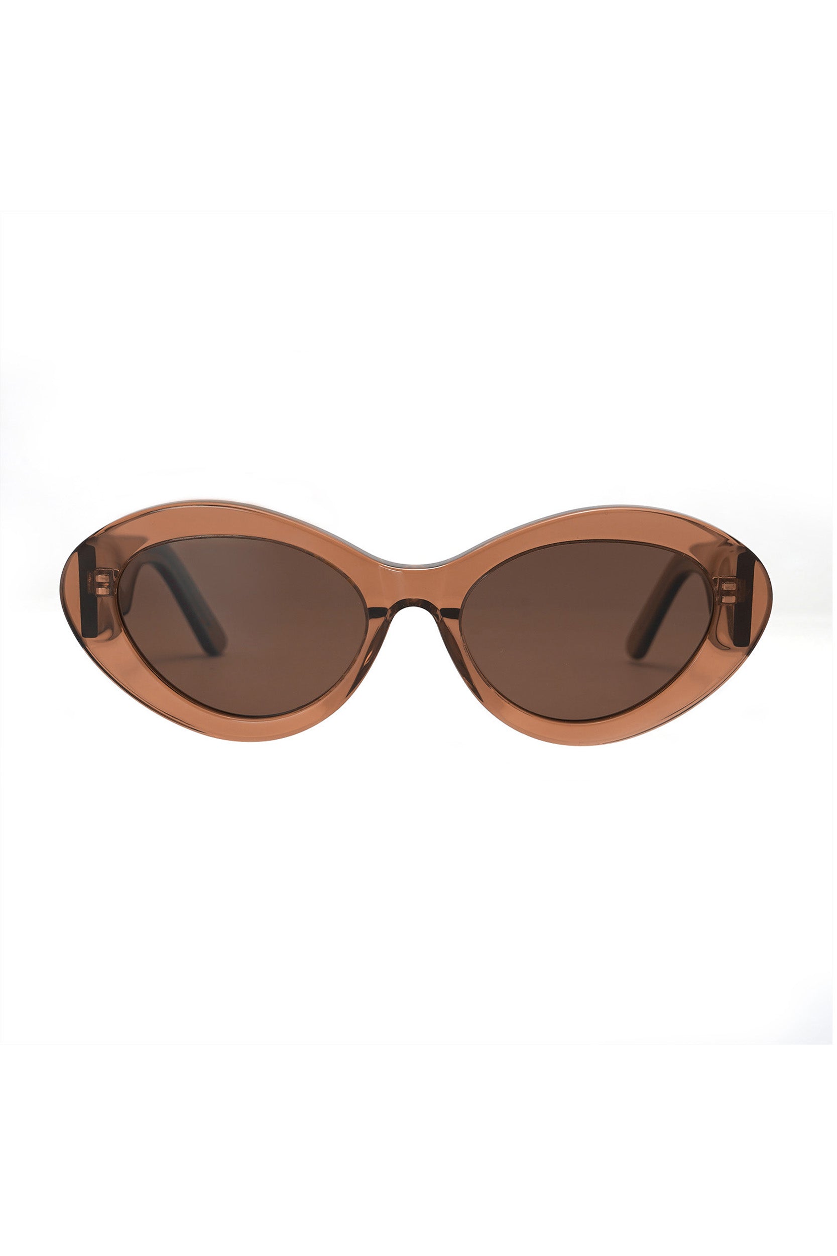 Shimmer Cat-eye sunglasses-Honey Brown