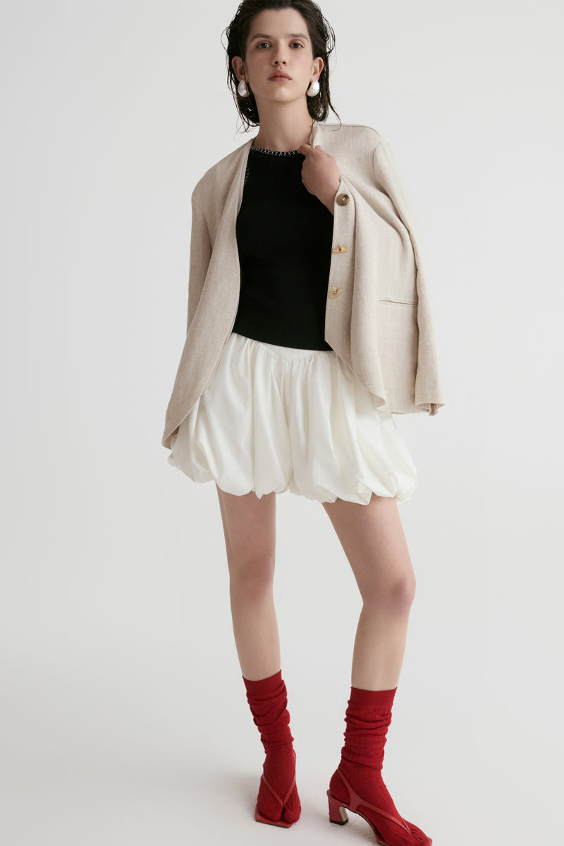 Amalfi Bubble Short-White