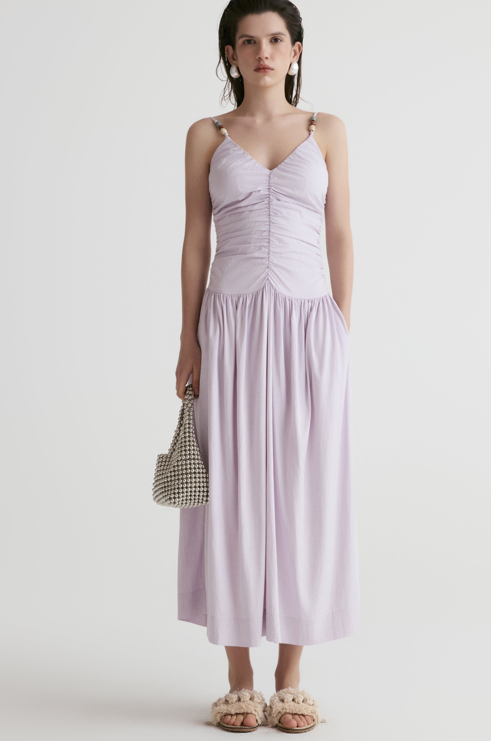 Tuscany Drape Cami Dress-Lillac