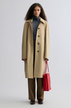 Reversible Twill and Check Trench Coat