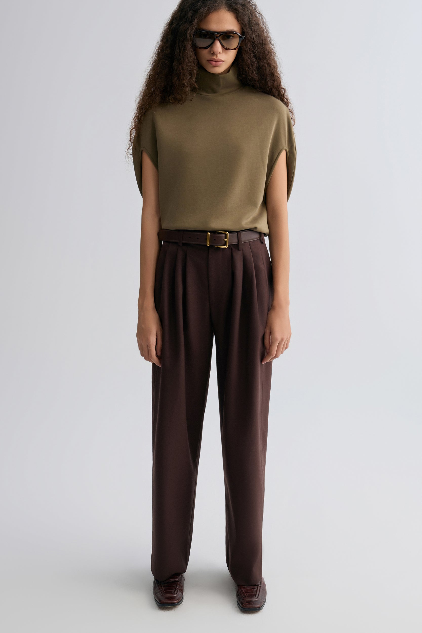 Relaxed Gabardine Trousers Almandine