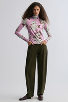 Rosetta Long Sleeve Turtleneck Top Mauve