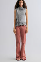 Corduroy Flared Trousers Abobe Rose