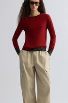 Cloudlike Knit Soft Crewneck Ruby Red