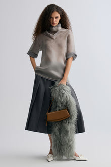 Two-tone Reversible Organza Blouse in silk