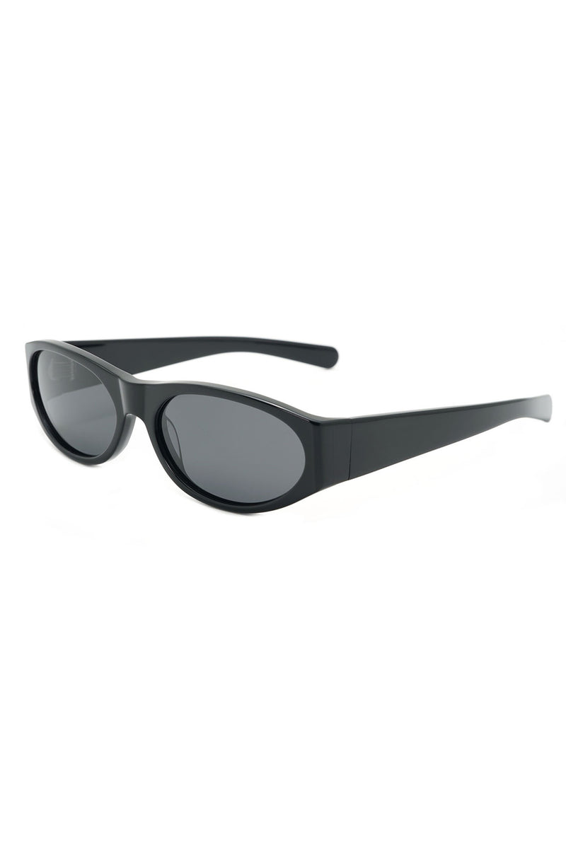 Winona Oval Sunglasses-Black