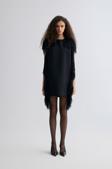 Side-Trim Wool Dress