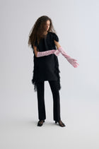 Side-Trim Wool Dress