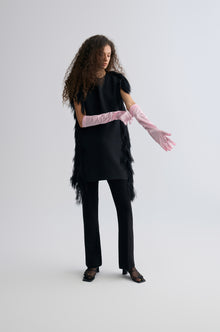 Side-Trim Wool Dress