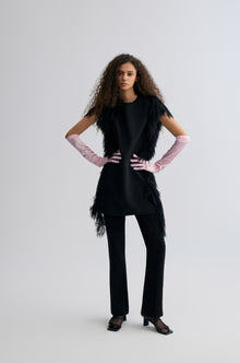 Side-Trim Wool Dress