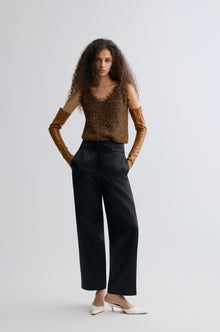 Fringe Metallic Tank Gold-tone