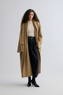 Oversized Double-faced Scarf Coat Hazel