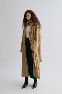 Oversized Double-faced Scarf Coat Hazel