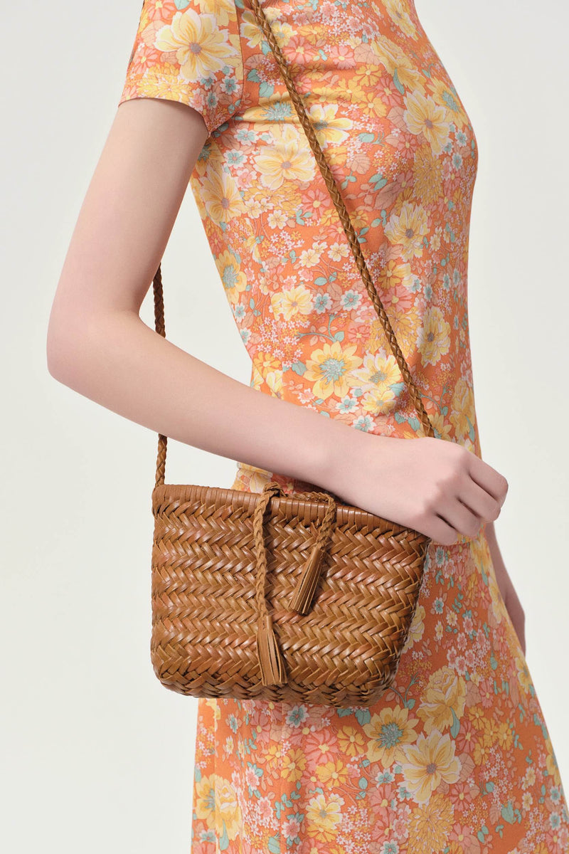 Brise Woven Small Cabas Camel