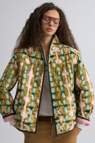 Tie-dye Bohemie Printed Quilted Jacket Mountain Green