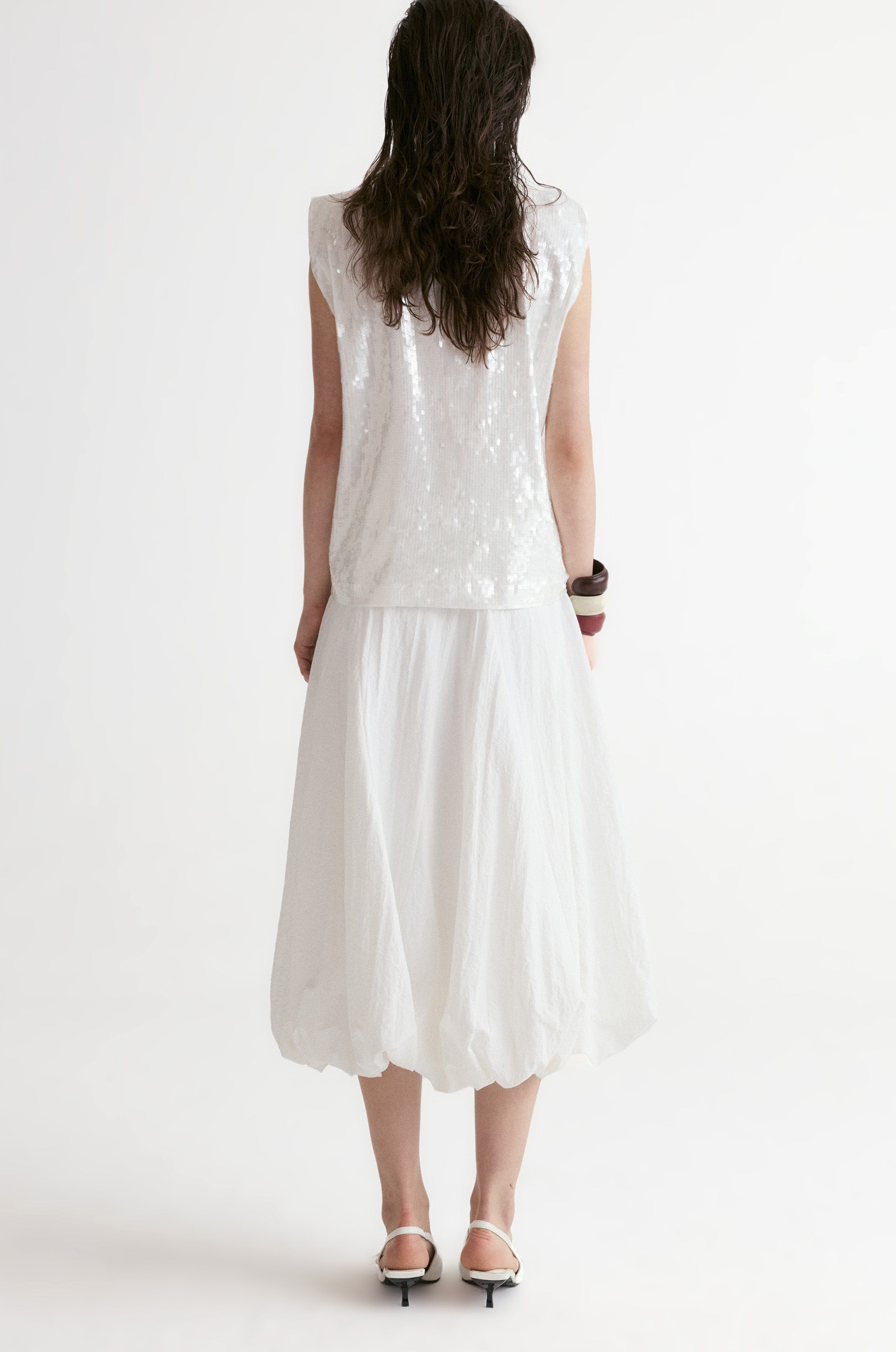 Amalfi Ballon Skirt-White