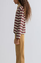 Rugby Stripe Polo Shirt Ivory