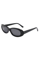 Audrey Oval-frame Sunglasses-Black