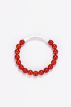 Magma carnelian and silver bracelet